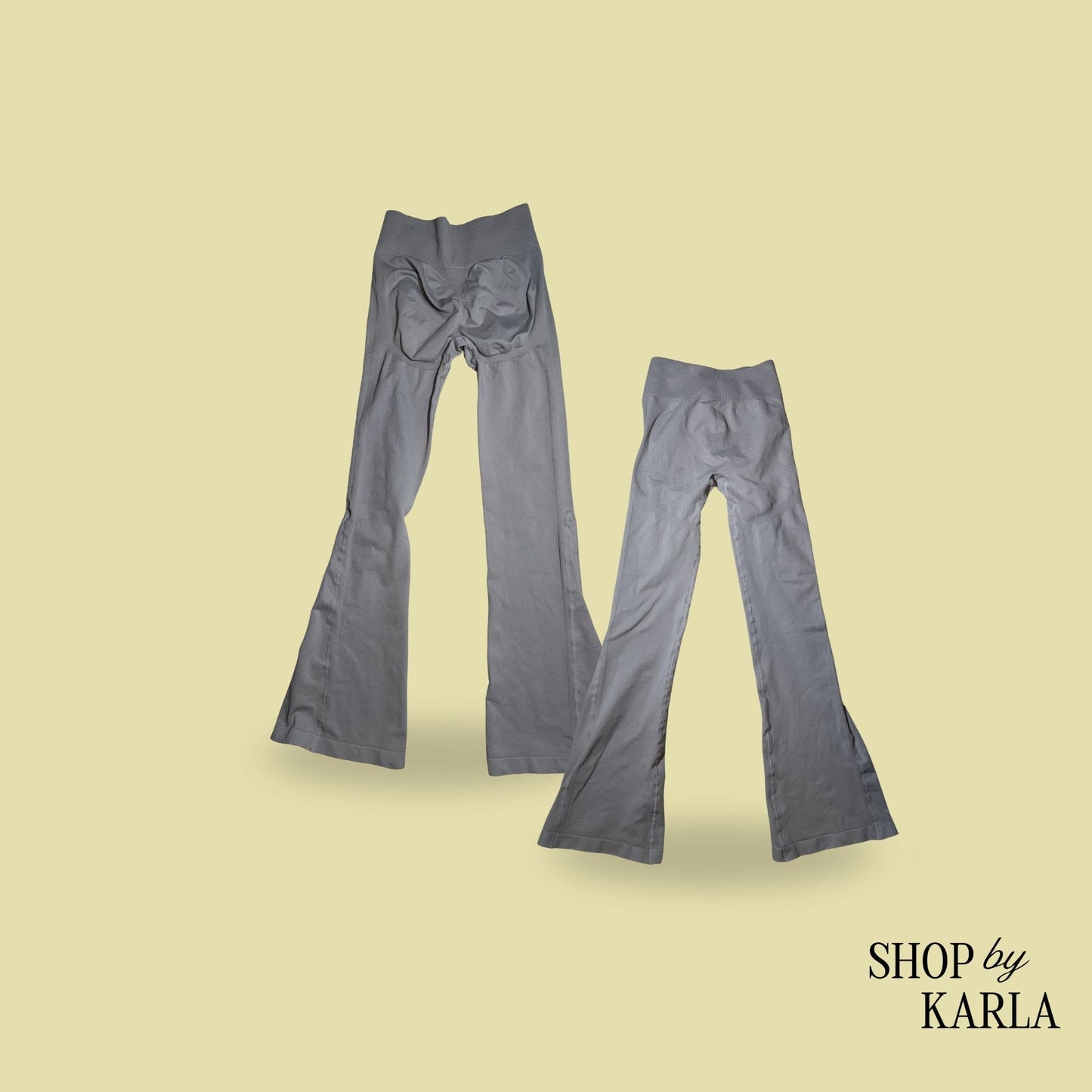 Legging gris de bota campana