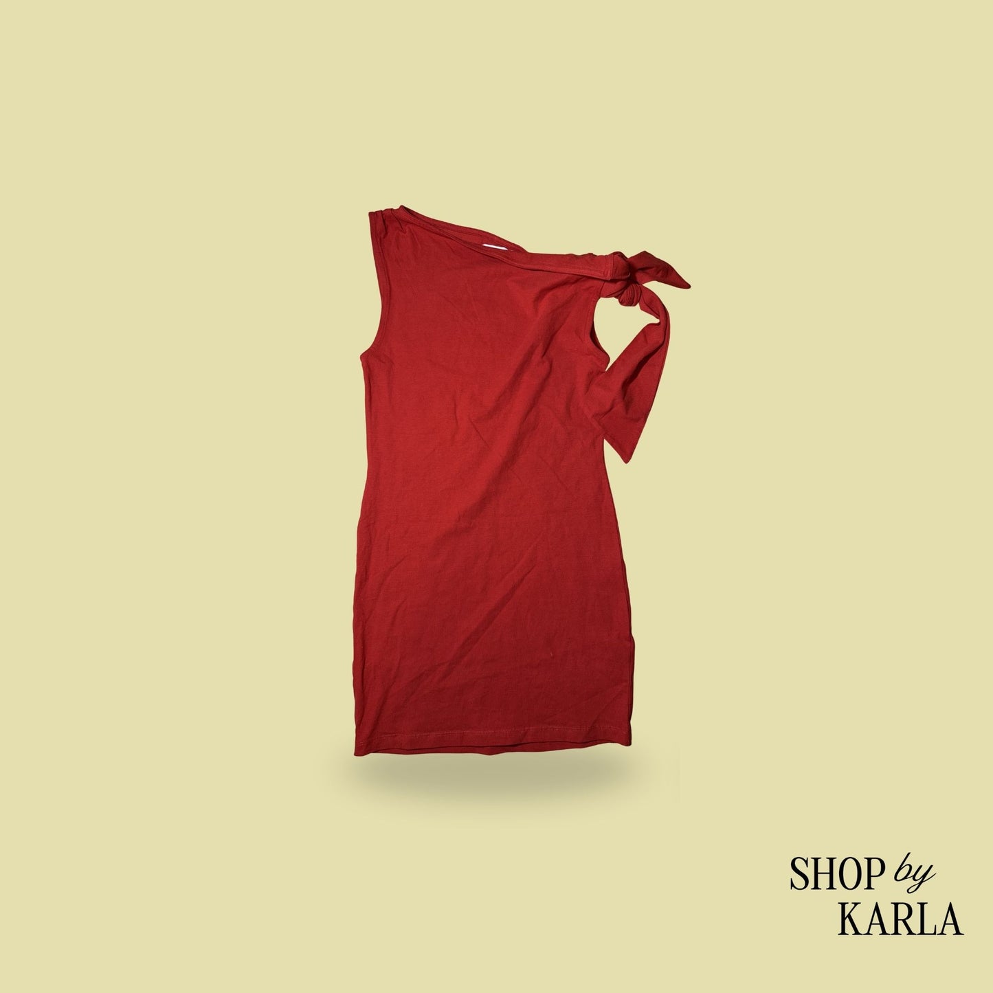 Vestido corto terracota