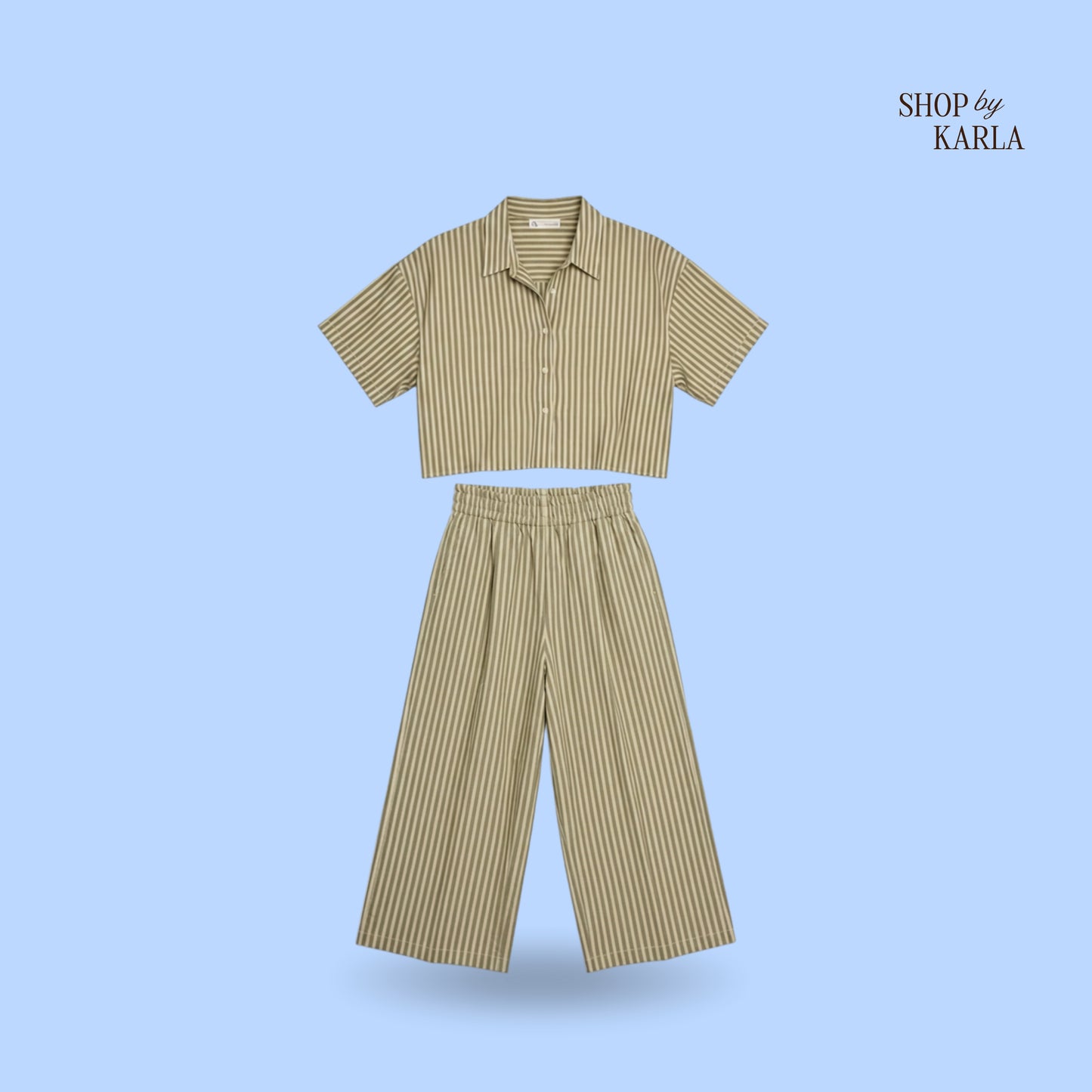 Conjunto Olive Stripes