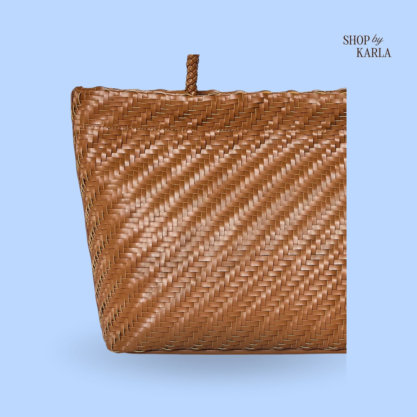 Bolso Tote Tejido Camel