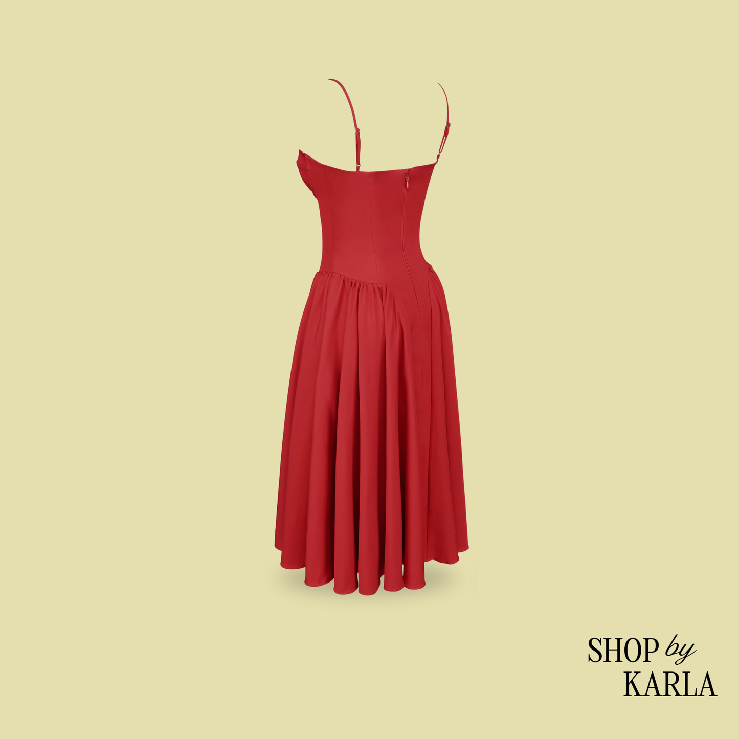 Vestido midi rojo House of CB