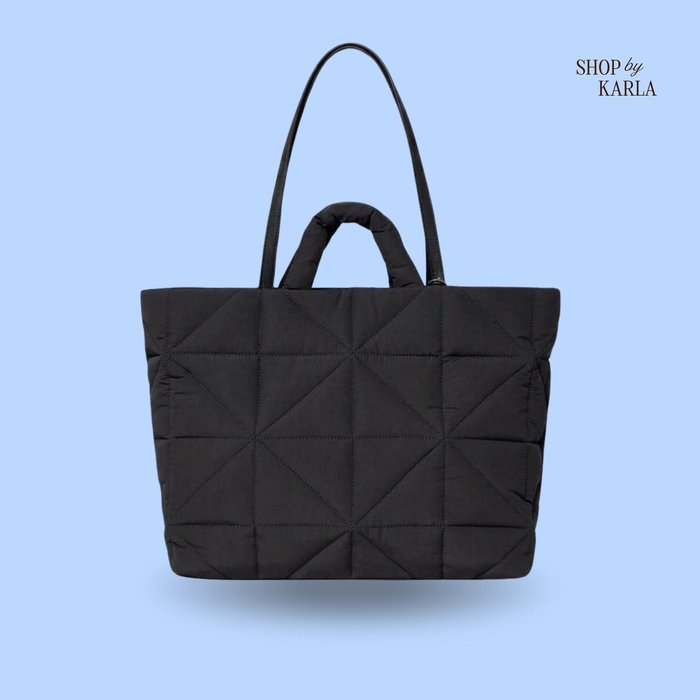 Bolso Tote Negro Acolchado