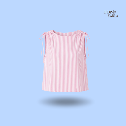 Blusa Rayas Rosa con Lazos