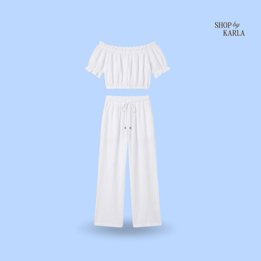 Conjunto Blanco Off-Shoulder