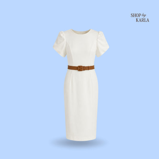 Vestido Blanco Marfil Calvin Klein