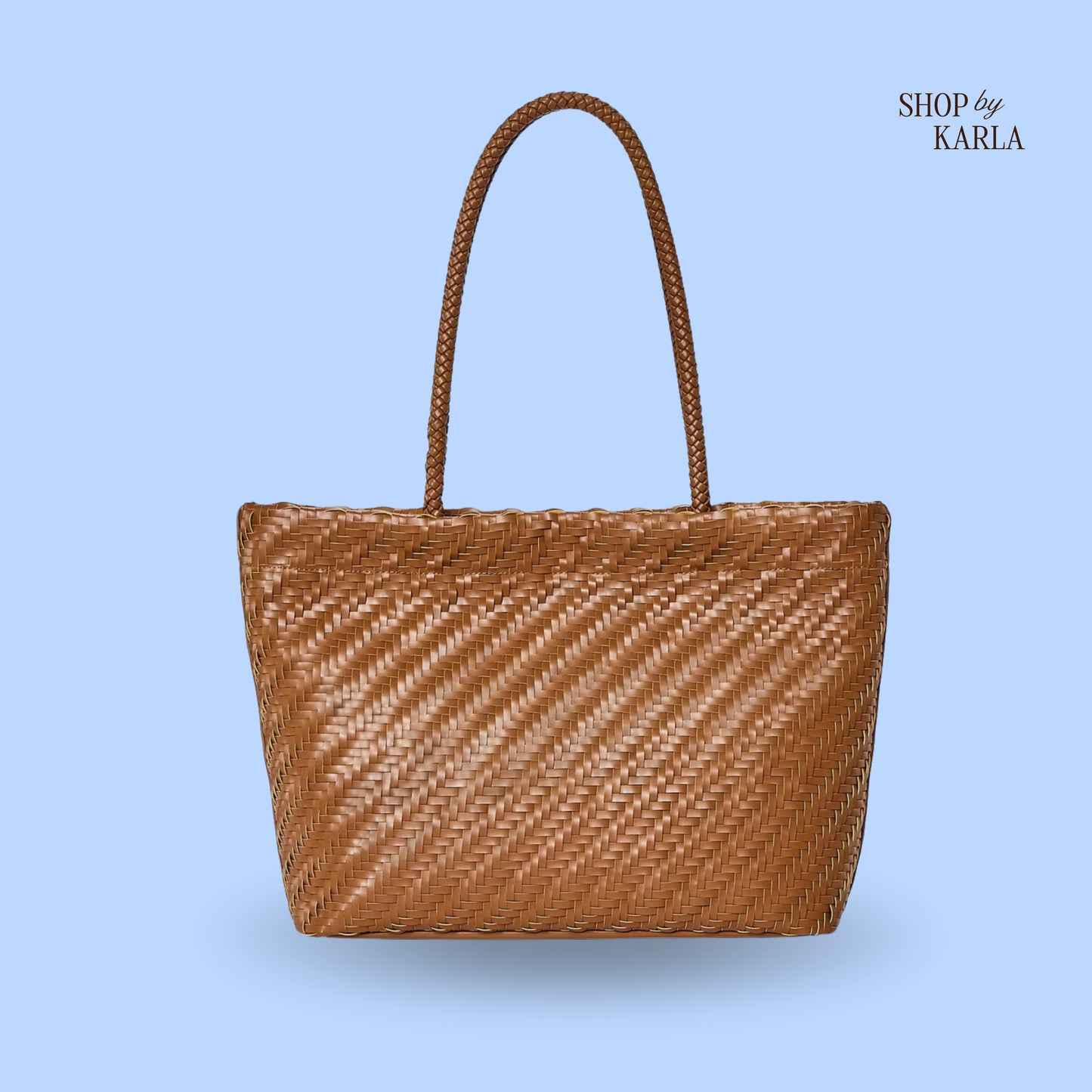 Bolso Tote Tejido Camel
