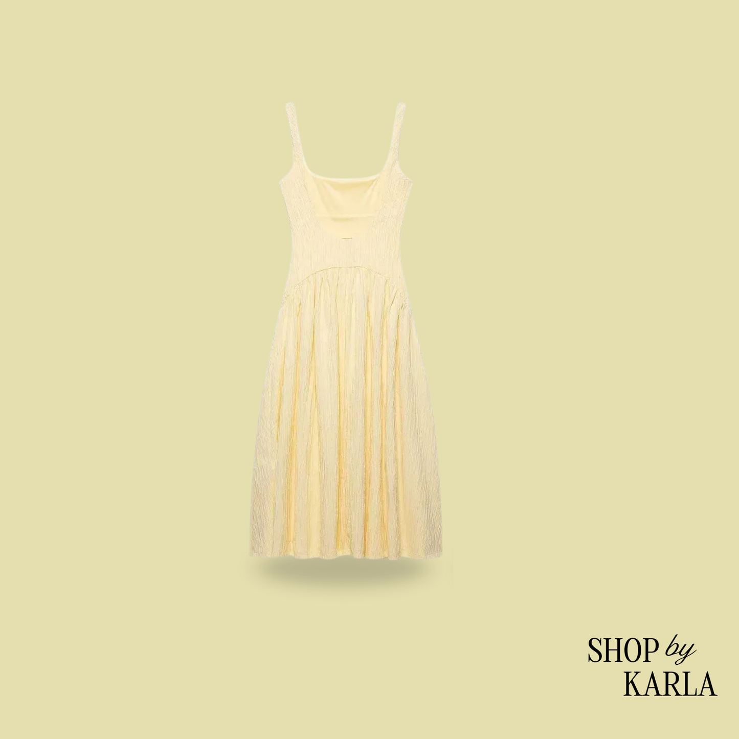 Vestido midi butter yellow
