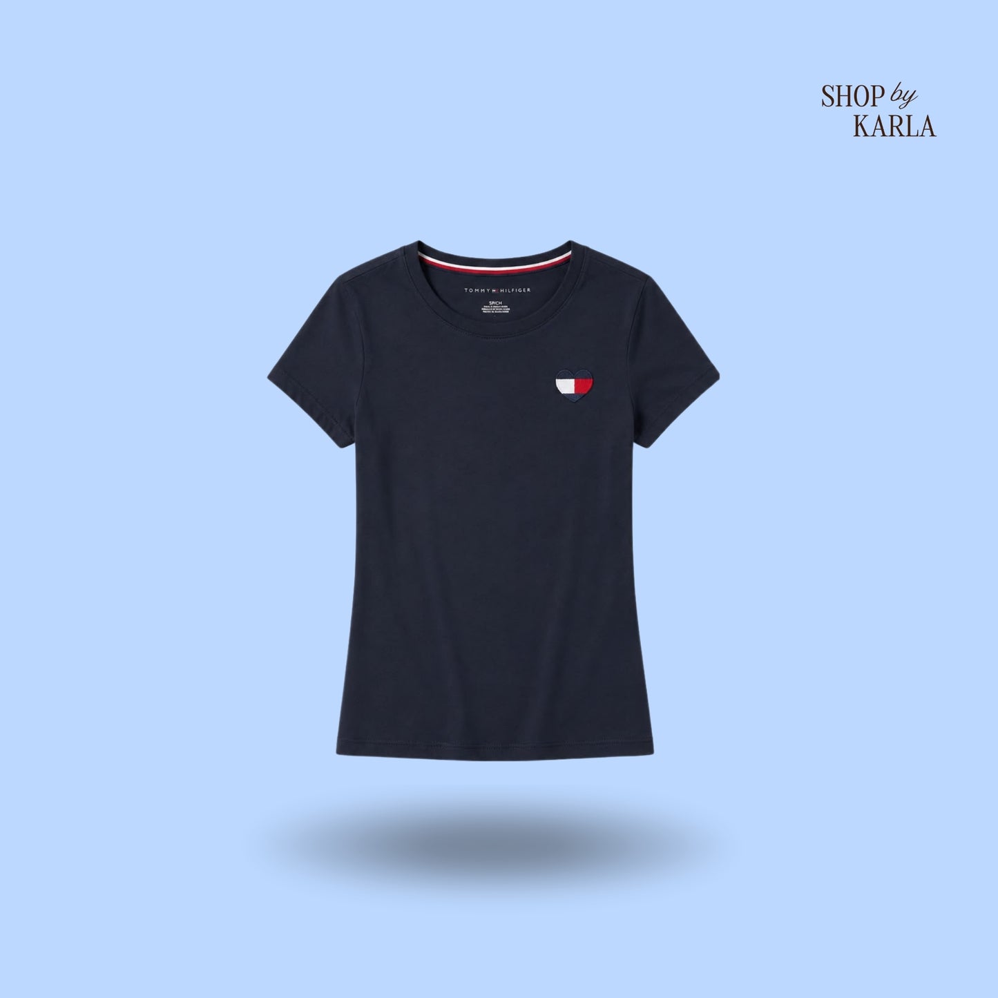 Camiseta Tommy Hilfiger Heart Tee - Azul Marino
