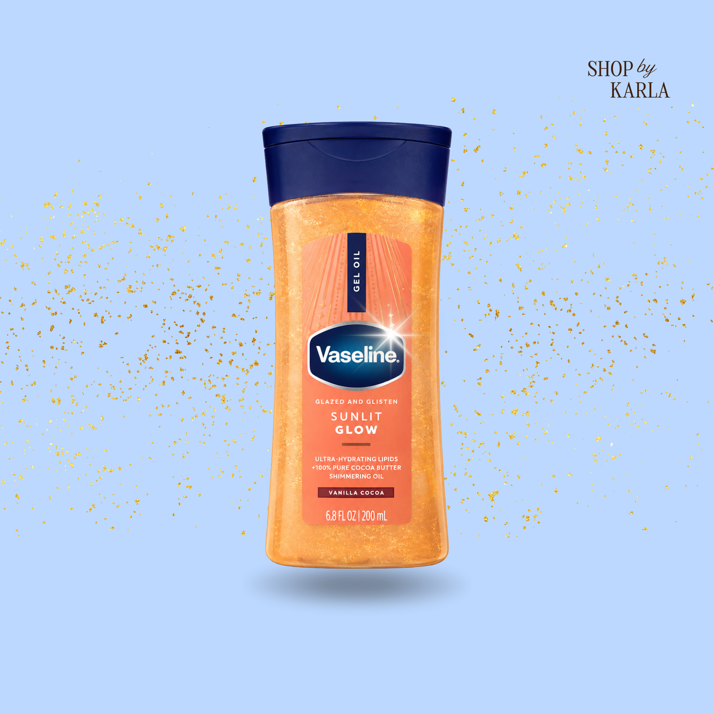 Vaseline Gel Oil Sunlit Glow - Vanilla Cocoa 200 ml