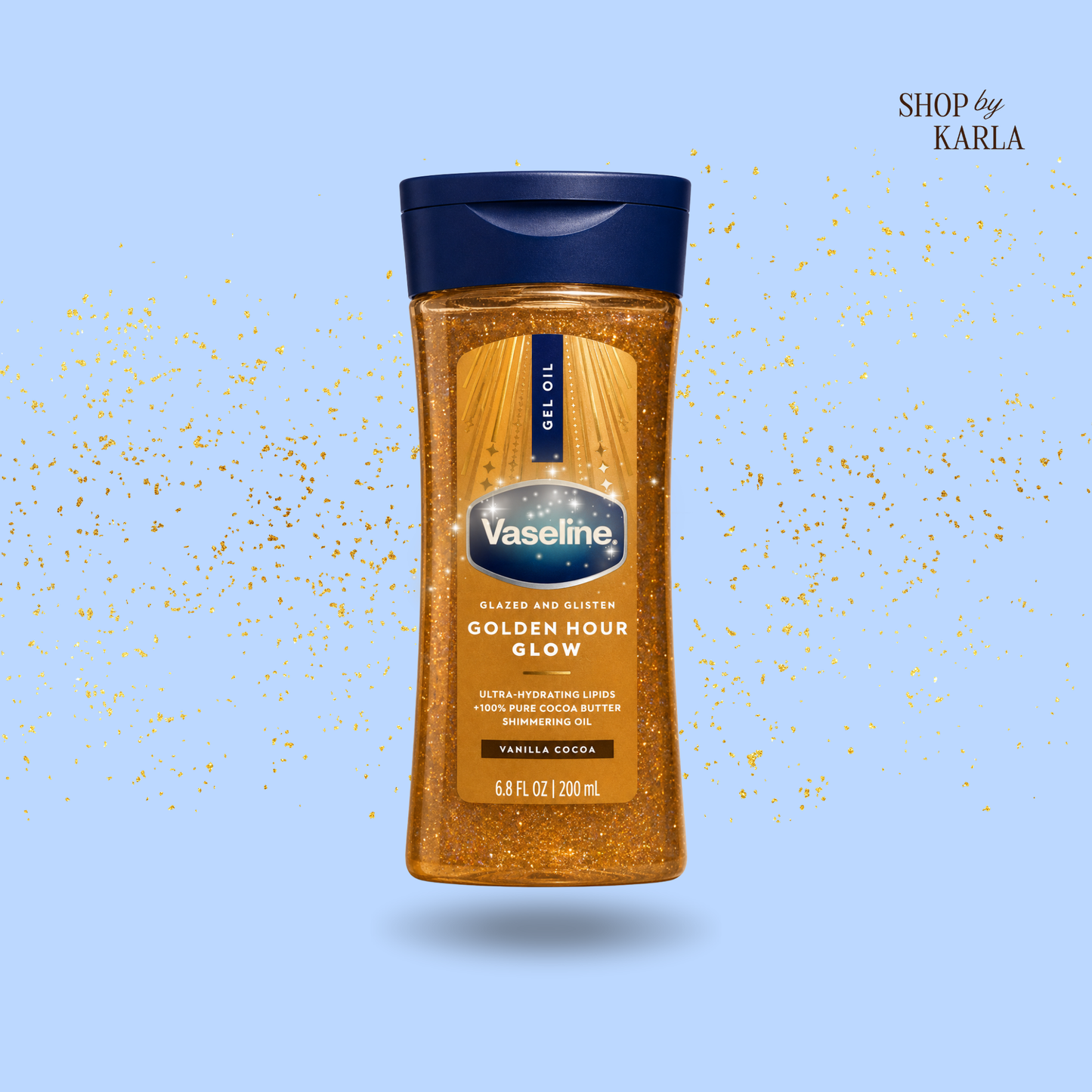 Vaseline Gel Oil Golden Hour Glow – Vanilla Cocoa 200 ml